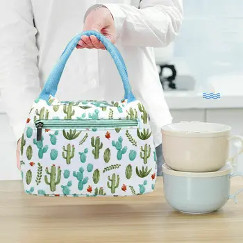 

SHUJIN Adults Women Girls Portable Insulated Lunch Bag Box Picnic Waterproof Tote wholesale flamingo cactus