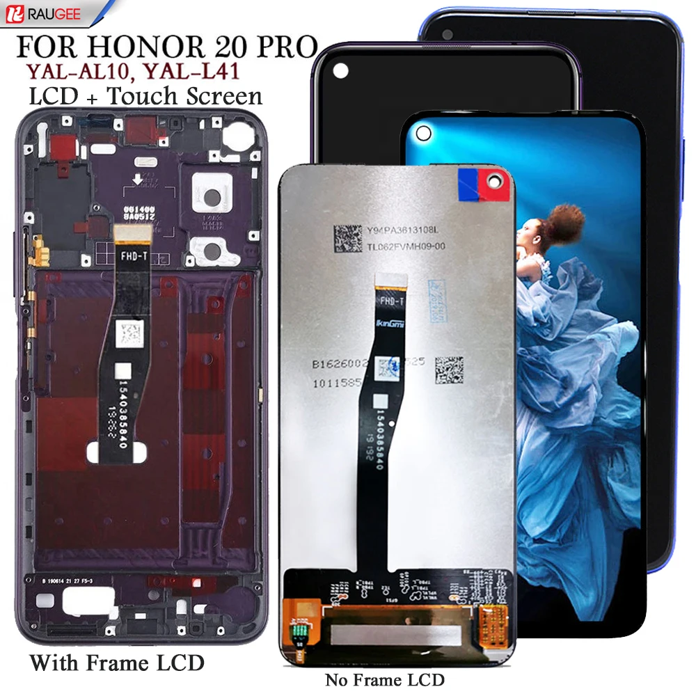 Дисплей для Huawei Honor 20 Pro YAL AL10 L41 ЖК дисплей мульти сенсорный экран Замена