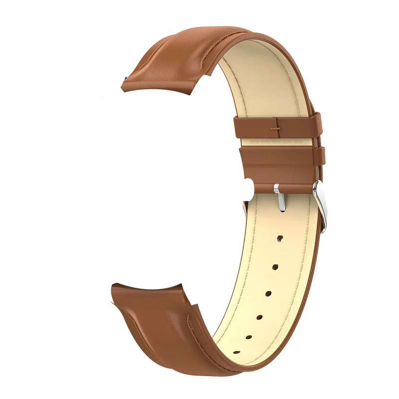 LEMDIOE умные аксессуары для 22 мм Смарт-часы сменный ремешок L7 L9 DT зарядка из нержавеющей стали Силикагель кожаный ремешок - Цвет: Brown leather