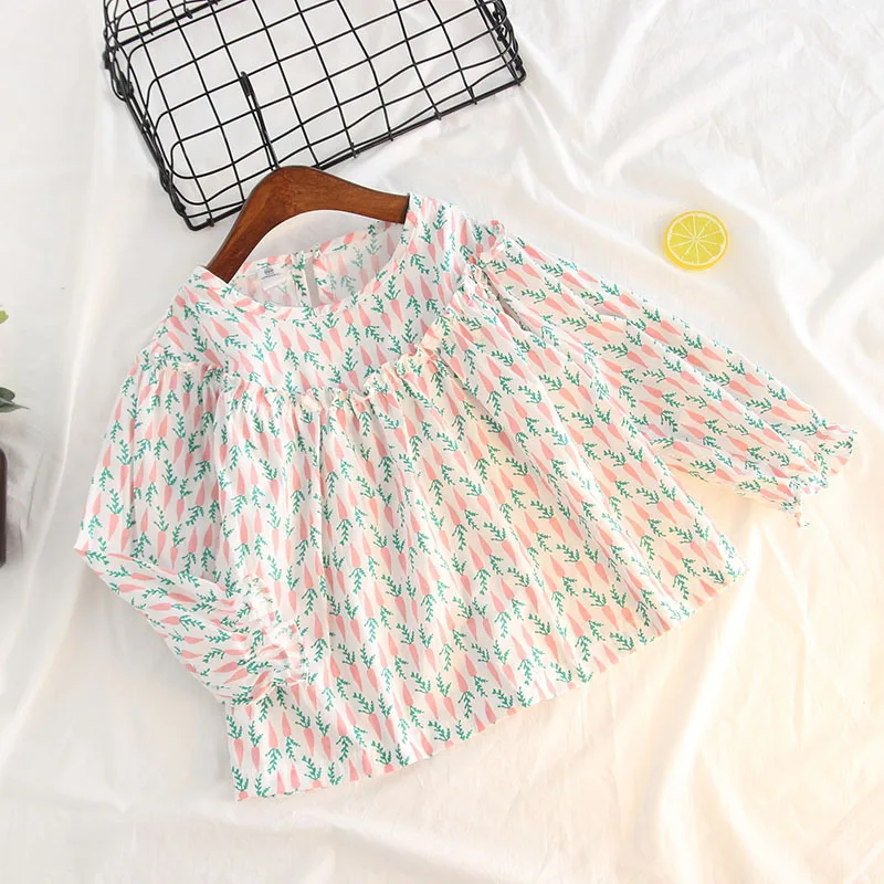 

A Generation of Fat Childrenswear Korean-style Girls Dress Spring And Autumn Female Baby Full Printed Radish Skirt GIRL'S Shirt