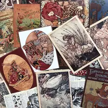 43 шт. Ретро Алиса в стране чудес узор бумажный альбом бумажного мешка фон Изделия из бумаги бумага для скрапбукинга "сделай сам" украшения 43 шт. Ретро Алиса в стране чудес узор бумажный альбом бумажного мешка фон Изделия из бумаги бумага для скрапбукинга "сделай сам" украшения