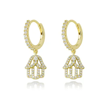 

Zciti Iced Out Symbol CZ Studs Earring Best Selling Simple Popular Gold Stars Earrings Hip Hop Bling Jewelry