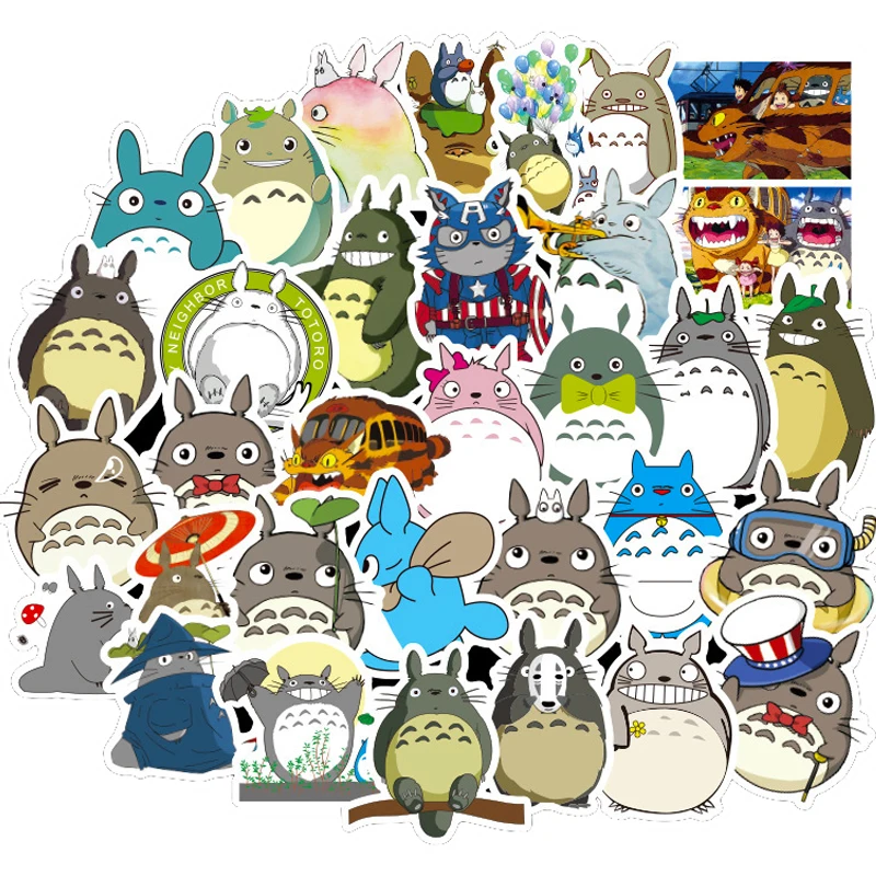 10/30/50 шт Аниме Kawaii с изображением героя мультфильма Тоторо для Наклейки Скейтборд