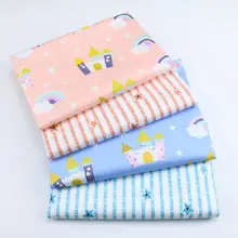 Cotton Print Fabric Textile Twill Fabric Patchwork DIY Sewing Quilted Dress Sheet Fabric for Baby Breathable Cotton Fabric