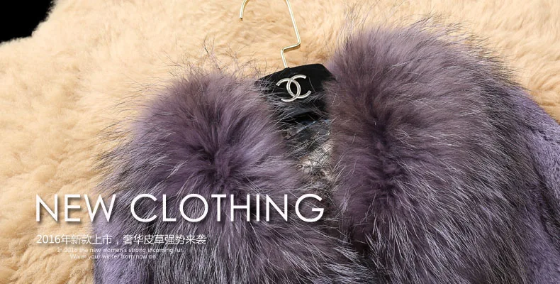 women real rabbit fur coat natural fur jacket female clothing (2)