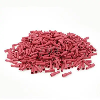 

22-16 AWG Red PVC Sleeve Fully Insulating Female Crimp Terminals 1000pcs