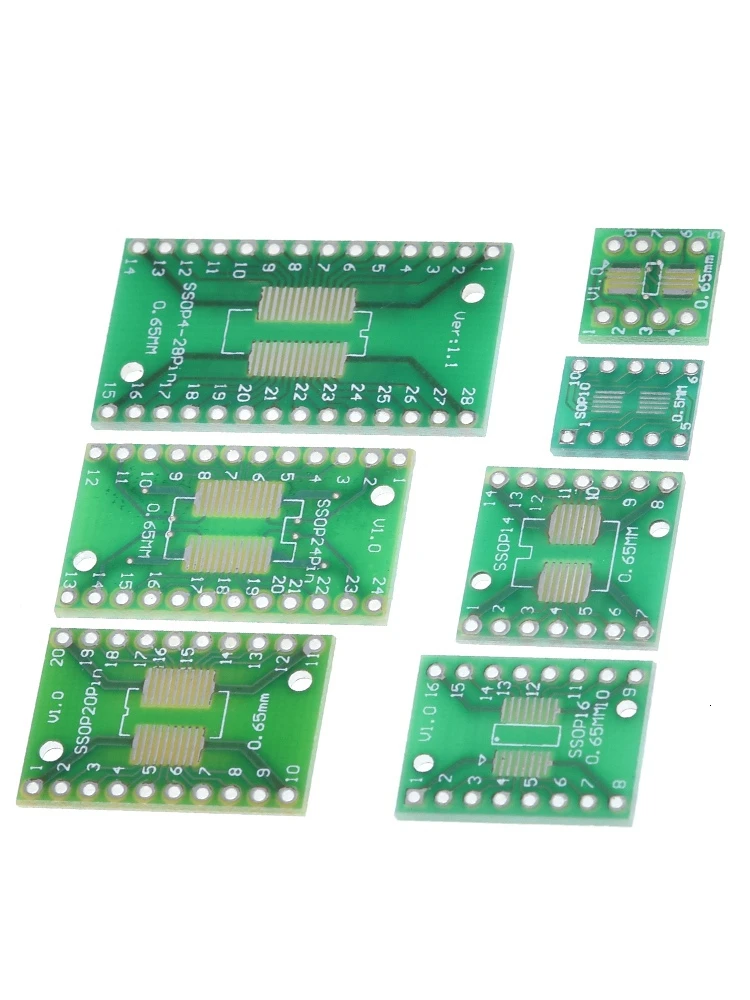 TZT 7 wert* Board Kit SMD Turn To DIP SOP MSOP SSOP TSSOP SOT23 8 10 14 16 20 24 28 SMT To DIP – Detail 5
