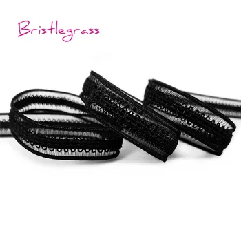 

BRISTLEGRASS 5 Yard 5/8"15mm Solid Color Mesh Loop Spandex Lace Trim Elastic Bands Kid Hairband Headband Tie Dress Sewing Crafts
