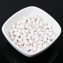 6 мм 8 мм 10 мм 12 мм белый натуральный деревянный круглый шар разделитель бусины для самостоятельного изготовления ювелирных изделий Новинка MT0223X