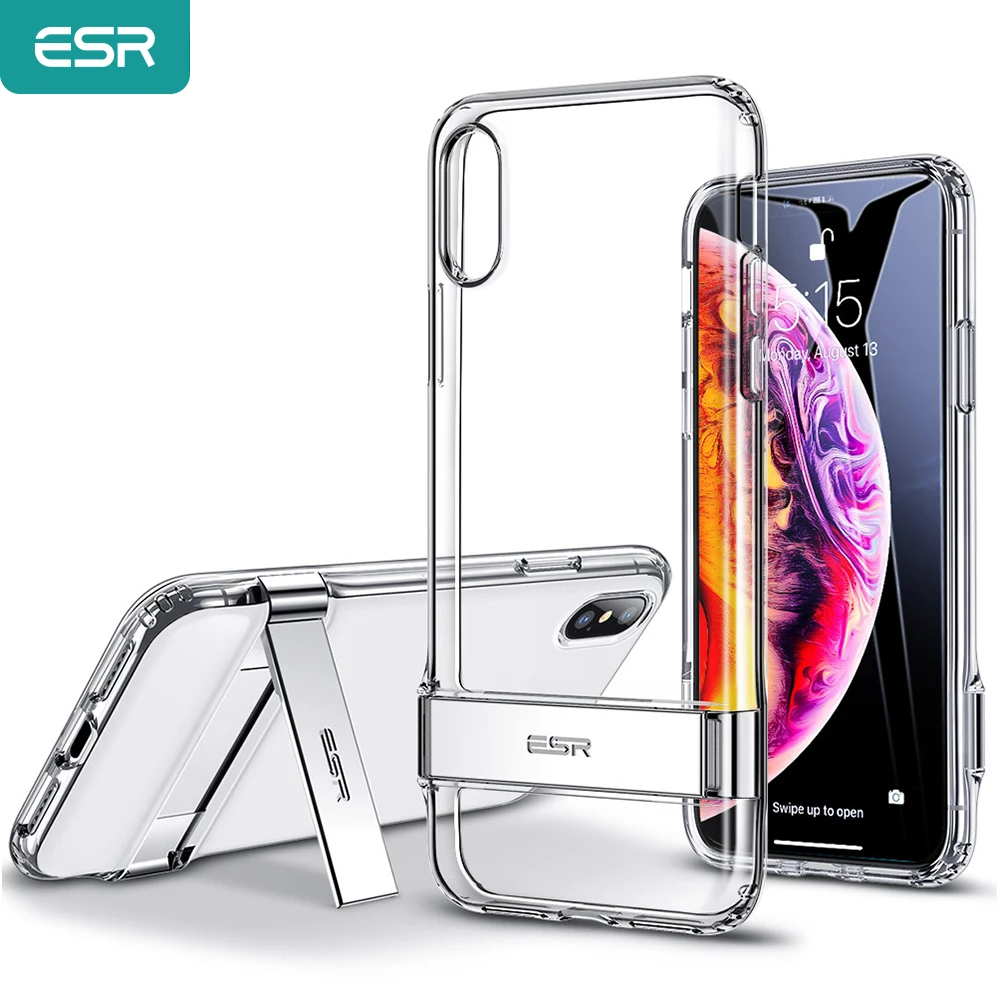 Чехол ESR для iPhone X XS XR/XS Max/SE 2nd 2020/11 Pro Max 2019/8 7 Plus металлический чехол с подставкой