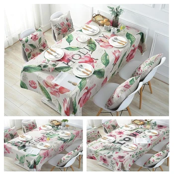 

3 Designs Nordic Floral Dust Proof Tablecloth Table Spread Table Cover Decoration Tableware Cover Home Textile Collection