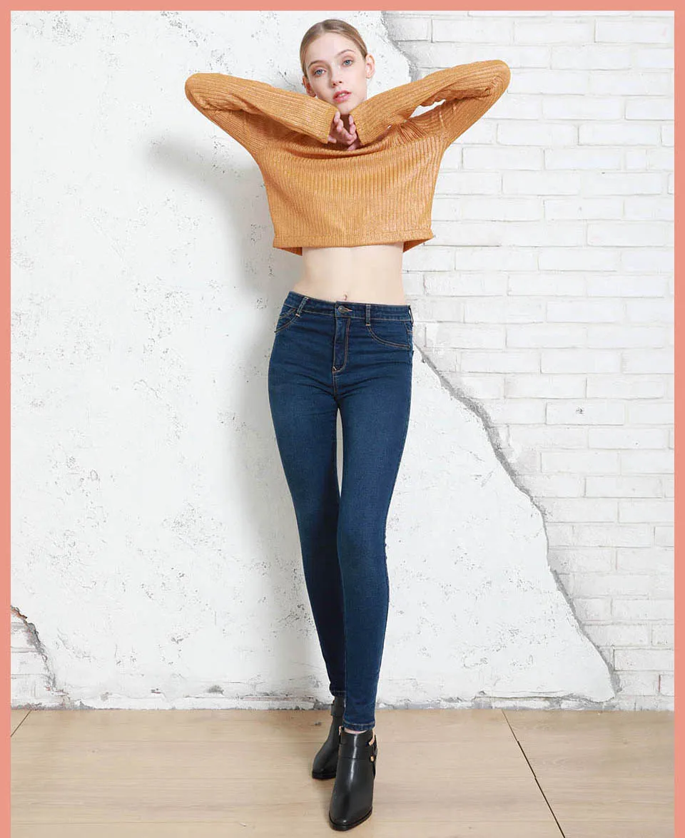 Зимние джинсы Vrouwen скинни Broek супер стрейч поддельные Voorzijde карман Tail Blauw Grijs Zwart Wit тонкие эластичные джинсы
