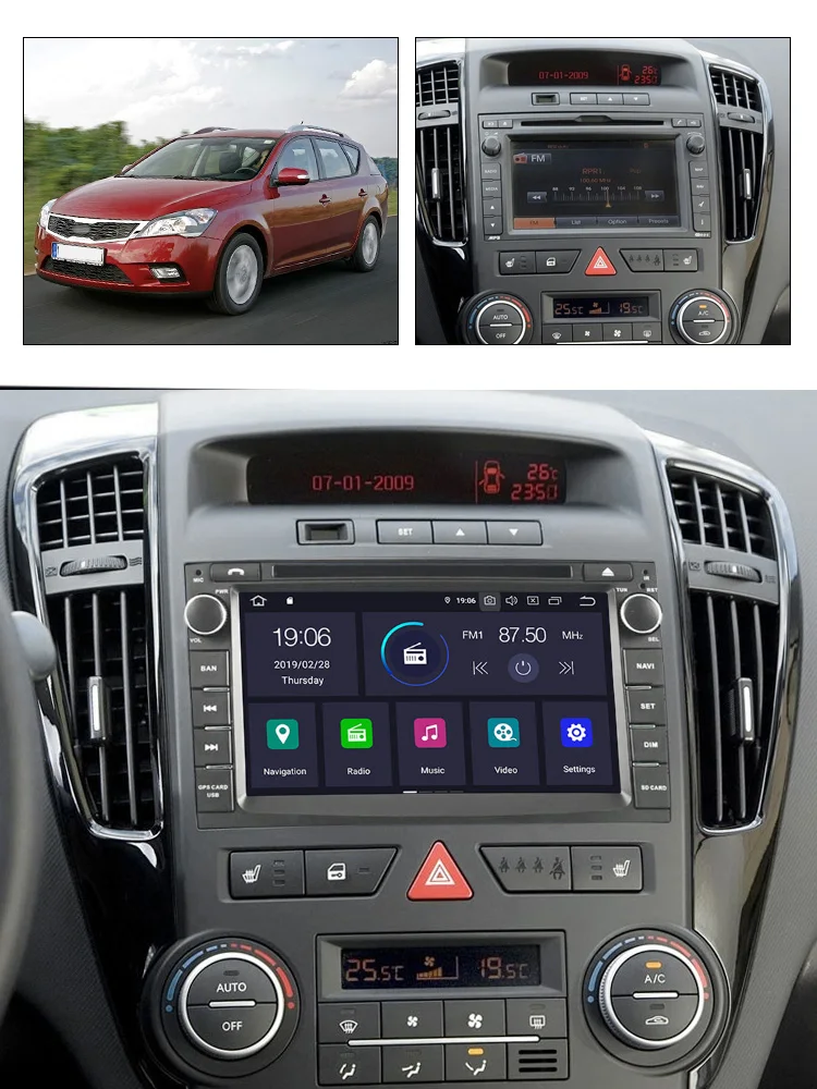 Clearance Android 9.0 4+64G car multimedia dvd player For KIA Ceed 2009 2010 2011 2012 auto radio GPS Navigation rear camera 5