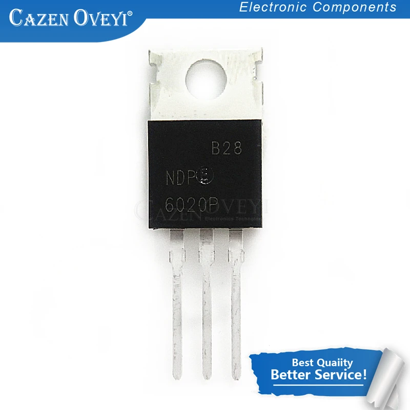 10pcs/lot NDP6020P NDP6020 MOSFET P-CH 20V 24A TO-220 In Stock | Электронные компоненты и принадлежности
