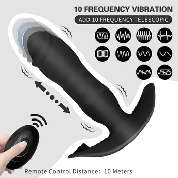 Telescopic Dildo Vibrator Female Masturbator G-spot Vagina Stimulator Prostate Massager Anal Plug Butt Plug Sex Toys for Couple 2