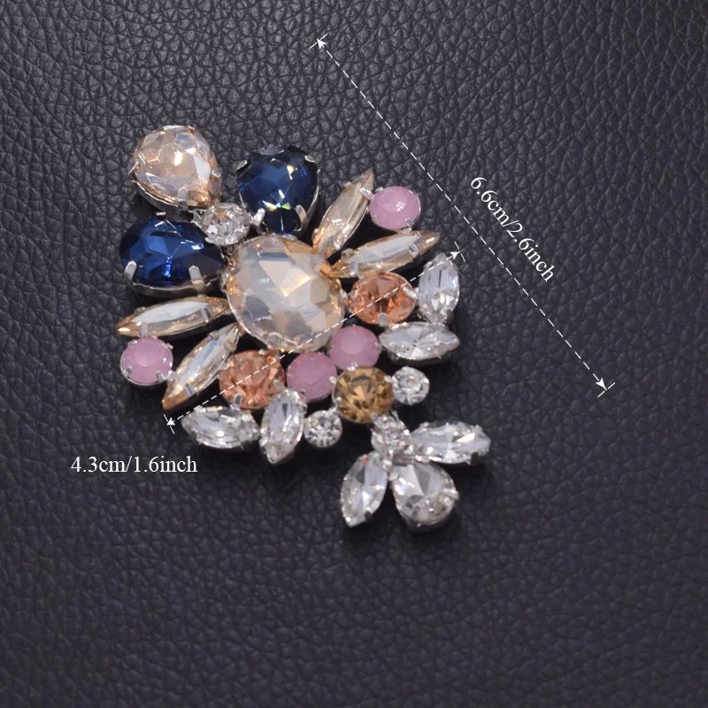 opal rhinestone wedding dress belt appliques  (5)