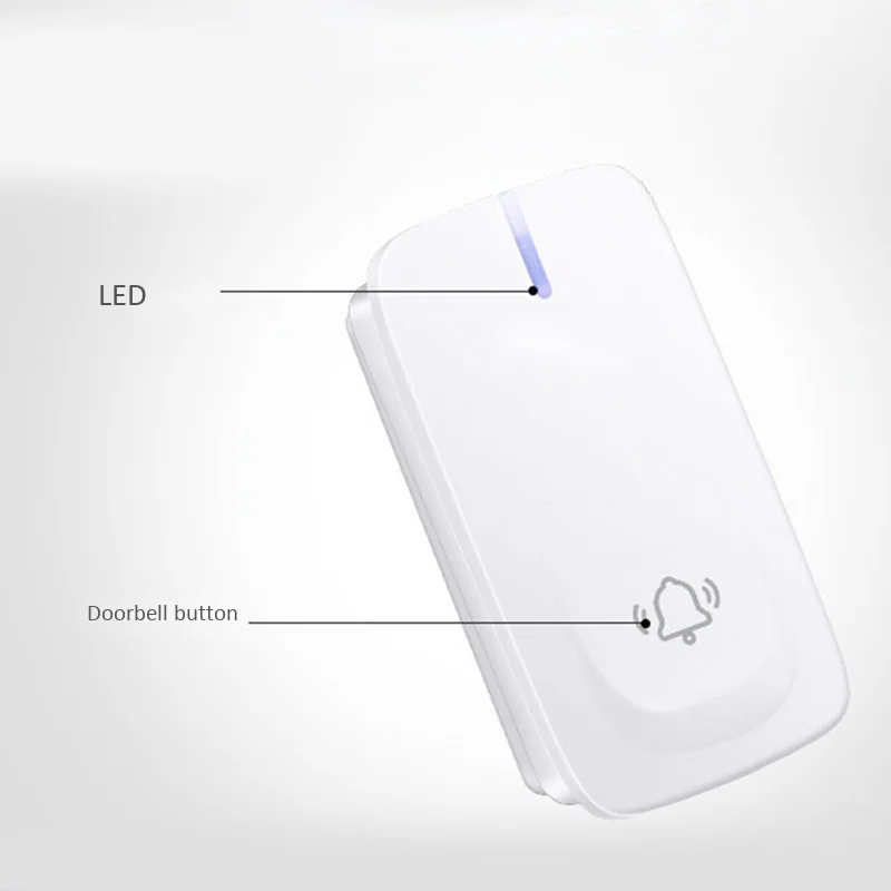 No Battery Need Wireless Doorbell Waterproof Smart Door Bell Cordless Ring Doorbells Remote Ac 110V-220V(Eu Plug