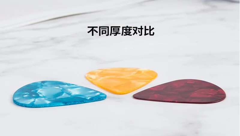 Горячая новинка 10 шт. акустическая палочка s Plectrum из целлюлоида для электрической гладкой гитары палочки аксессуары 0,46 мм 0,71 мм 0,96 мм случайный цвет