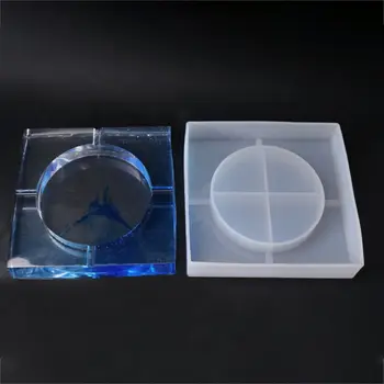 

DIY Crystal Epoxy Mold Square Ashtray Molds Mirror Silicone Mould Crafts Making