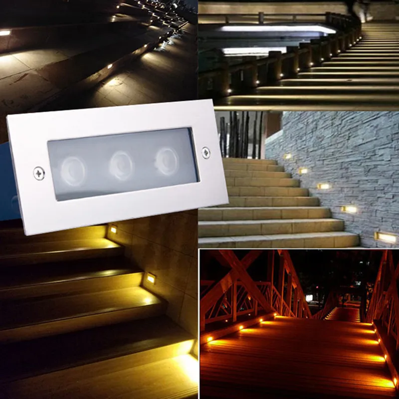 Светодиодный настенный светильник 9 Вт IP67 Светодиодный светильник для лестницы встраиваемый светильник для помещения/улицы водонепроницаемый лестничный светильник s AC85-265V