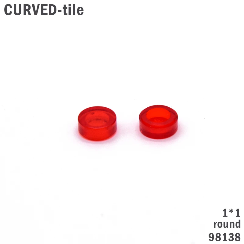 

50Pcs/lot MOC Curved Bricks 98138 Tile 1x1 Round Building Blocks Technic Creator Parts DIY Educational gifts Toys