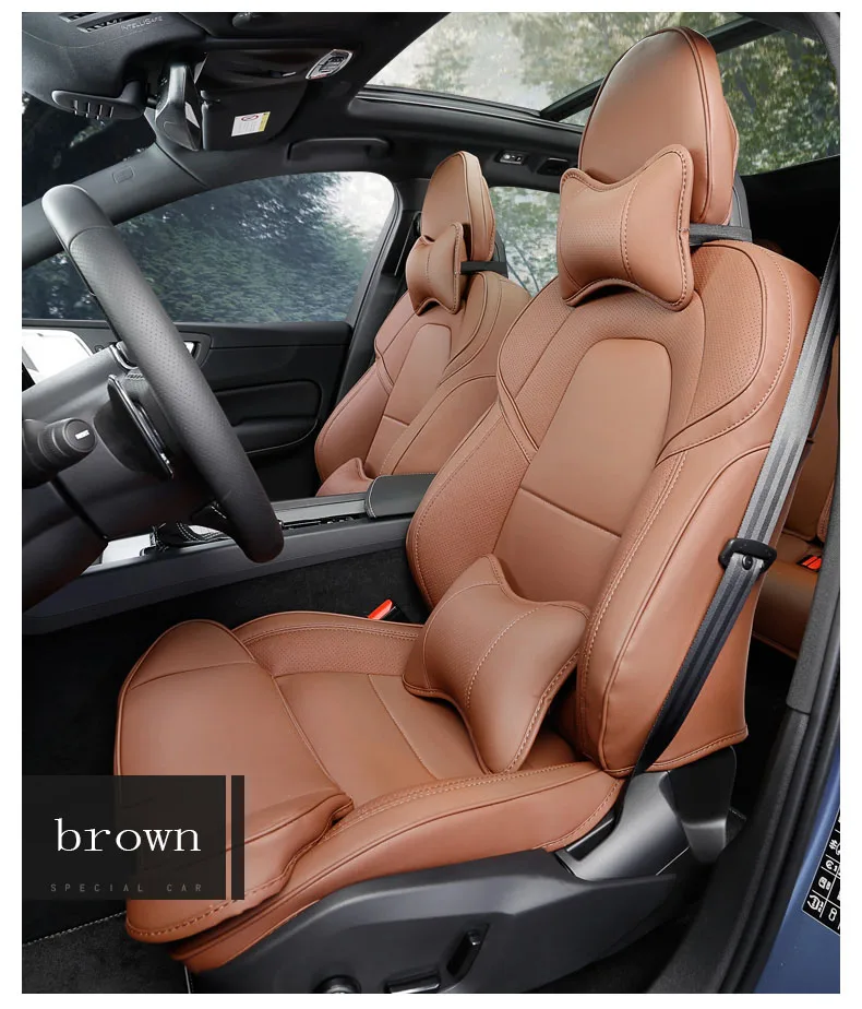 1st для Volvo XC60- Deluxe Edition кожаные чехлы для автомобильных сидений slap-up Чехлы для автомобильных сидений декоративная Защитная крышка