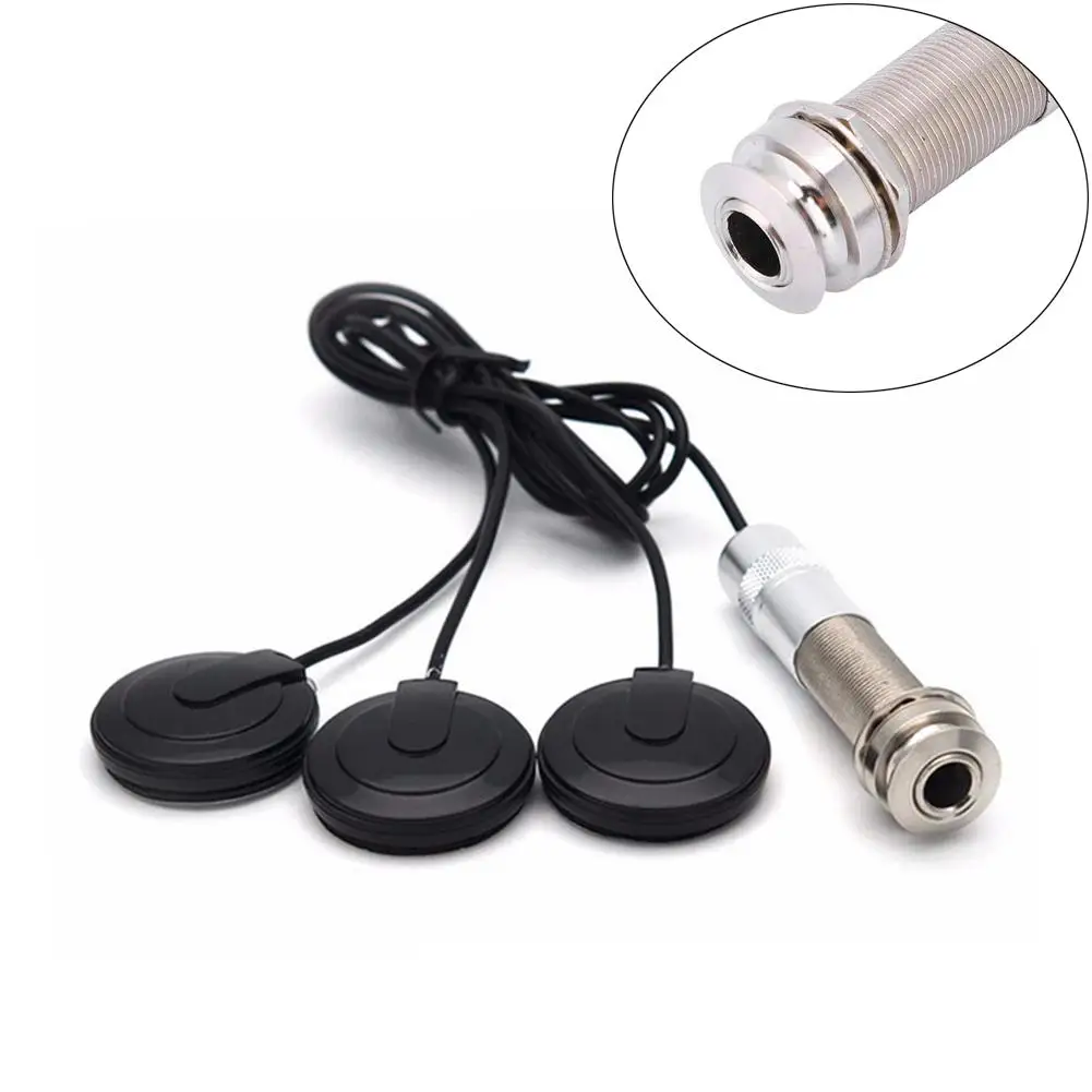 Piezo Contact Pickup with Sensitive Transducers 6.35mm Output Jack For
