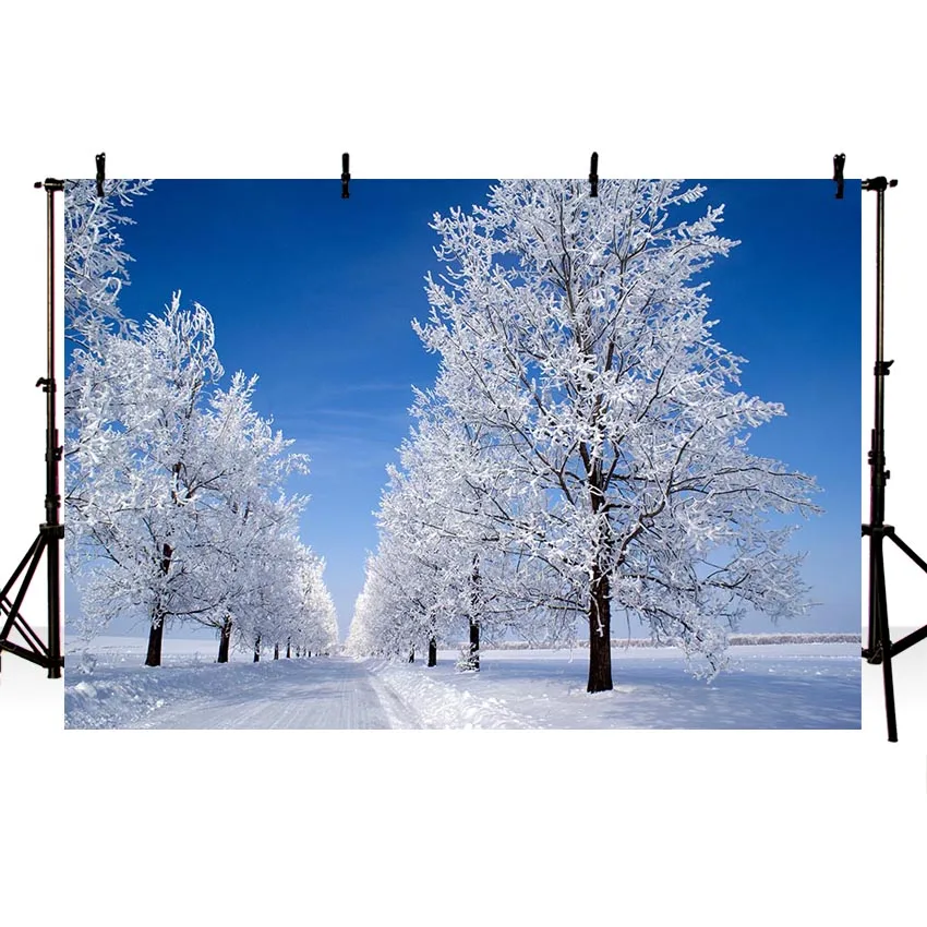 Фоны для фотосъемки с изображением зимнего снега шторма леса пейзажа