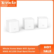 Tenda Nova MW3 Wifi Router AC1200 Dual-Band for Whole Home Wifi Coverage Mesh WiFi System Wireless Bridge, APP Remote Manage