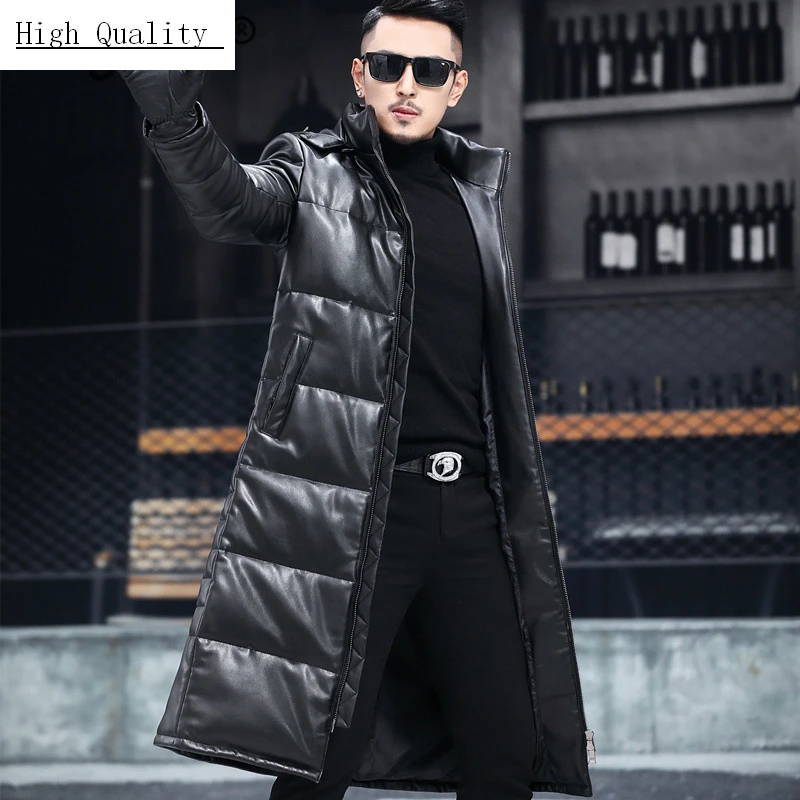 

Winter Men's Down Jacket Hooded 90% Duck Down Coat Man Clothes 2020 Thick Warm Long Doudoune Homme Causal Coat Hiver T66