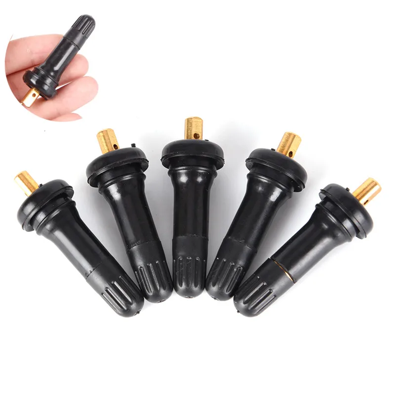 1PC Black Tire Pressure Monitoring System Anti-explosion Snap In Tire Valve Stems Snap In Valve Stems Sensor Stem
