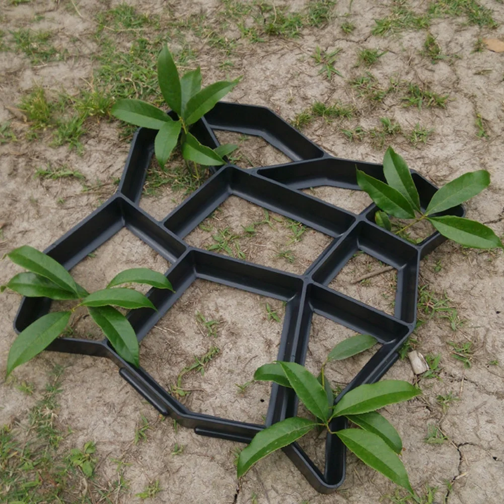

Garden Walk Pavement Mold DIY Manually Paving Cement Brick Stone Road Concrete Molds Path Maker Reusable DIY Manually Paving