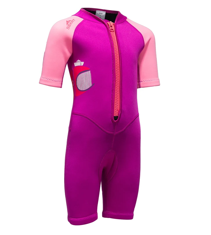 SBART 2mm Neoprene Shorty Therma Wetsuit Kids For Swimming Boys Girls Sunscreen Surfing Scuba Diving Wet Suit Snorkeling