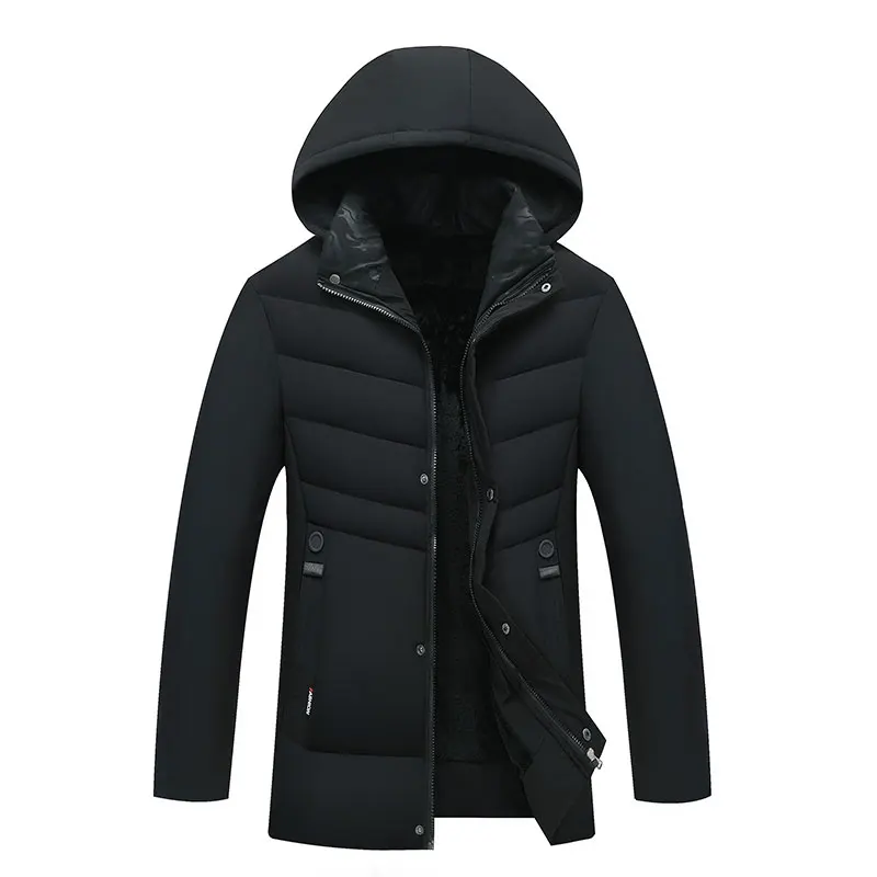 High Quality Winter Men Down& Parkas Cotton-padded Jackets Men' s Casual Velvet Warm Thicken Coats OverCoat Warm Clothing Big