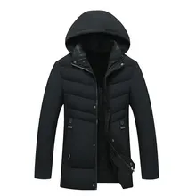 High Quality Winter Men Down& Parkas Cotton-padded Jackets Men' s Casual Velvet Warm Thicken Coats OverCoat Warm Clothing Big