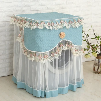 

Lace Floral Washer Dust Cover Ruffles embroidery Protection Front Durable Soft Home Lace proof Case Washer Dust Cover