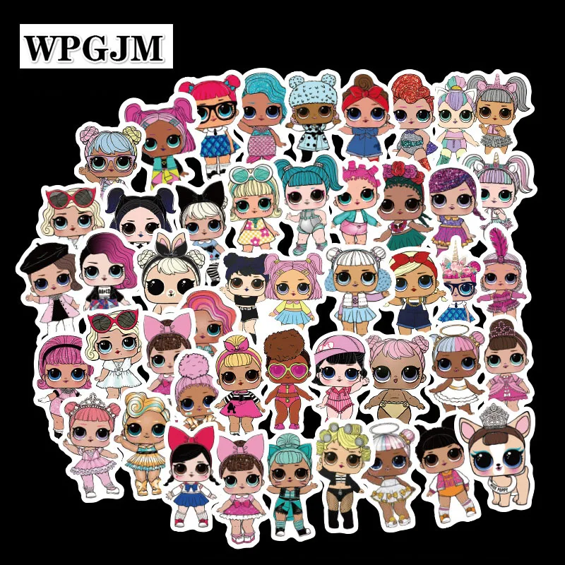 

100PCS Cartoon Notebook Sticker Doll Girl Decorative Sticker Scrapbooking DIY Diary Album Motorcycle Luggage Laptop Bike Scooter