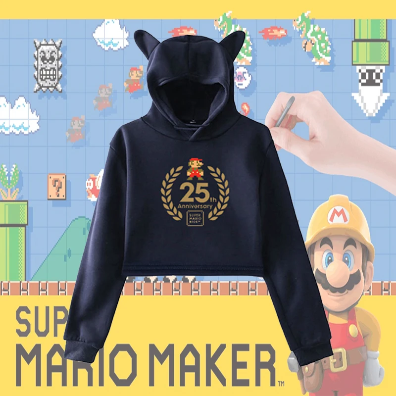 

Super Mario Print Sweatshirt Cartoon Hoodies for Women tops clothes Hoody Female Long Sleeve Winter Women's Hoodies Ladies Hoode