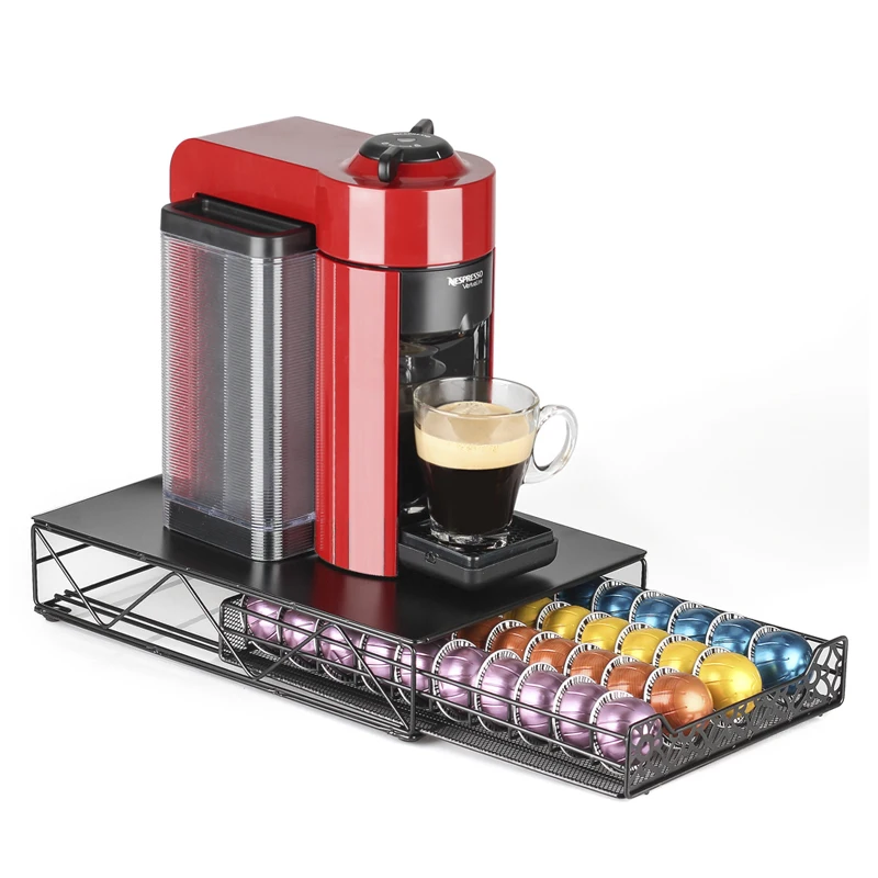 Vertuo-organizador de cápsulas de café, cajón de almacenamiento para  Nespresso, 40 tazas