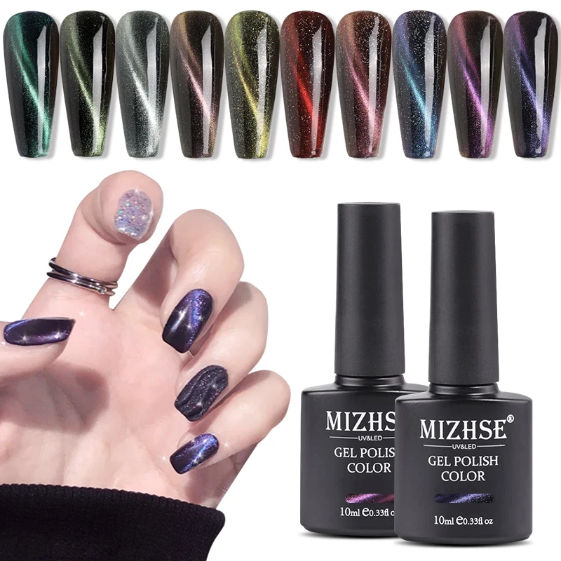 

MIZHSE 10ml Gel Polish 3D 9D Cat Eye Nail Gel Effect Shining Nail Polish Bright Gel Polish Varnishes Hybrid Nails for Manicure