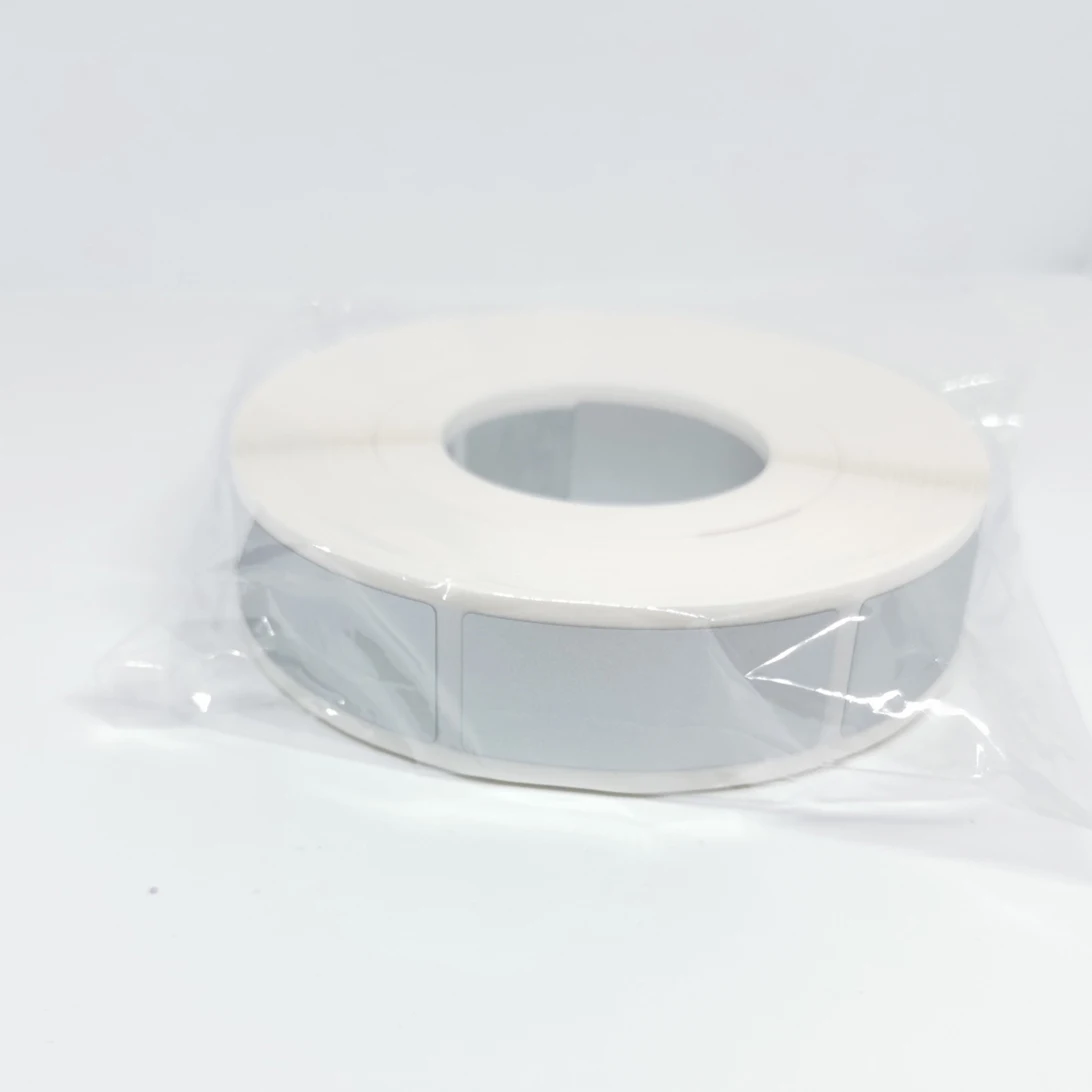 

Shengshijie 17mmx40mm 1000pcs/rolls Scratch Off Sticker Silver For Postcard Cover Stationery Message Wedding Game Sticker