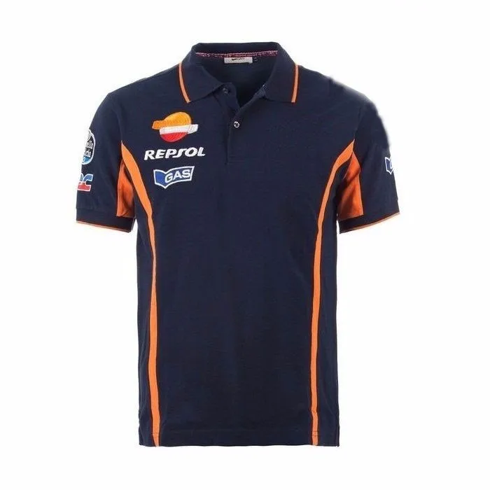 Repsol Gas Polo Shirt Motorcycle ATV Bike Riding Cotton T-shirt For Honda Motocross Moto Race polo shirt | Автомобили и мотоциклы