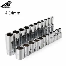 11 шт. 1/" Набор глубоких торцевых головок CRV ручные инструменты 6 точечный длинный торцевой шестигранный инструмент для ремонта