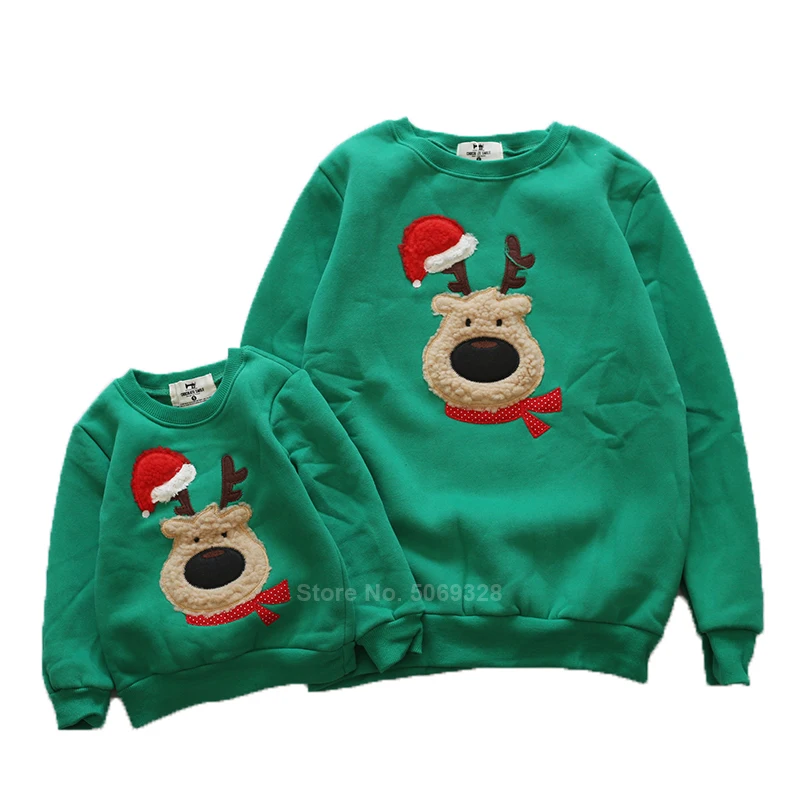 Семейные рождественские пижамы; свитера; зимние рождественские одинаковые комплекты для мамы, папы, мальчиков и девочек; новогодние Зимние толстовки с капюшоном и рождественской елкой; одежда - Цвет: Color7 one sweater