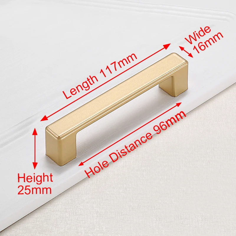 Handle-4065C-96G KAK Европейский стиль матовые золотые ручки шкафа Твердый алюминиевый сплав кухонный шкаф ручки для выдвижных ящиков оборудование для обработки мебели - Цвет: Handle-4065C-96G
