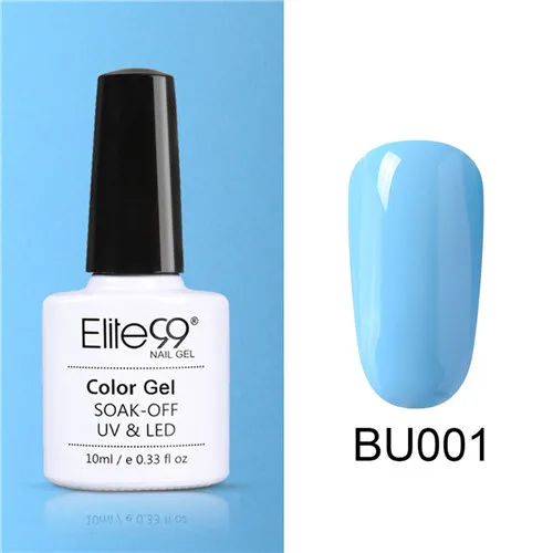 BU001 Elite99 10 мл УФ гель лак для ногтей Набор для маникюра геллак Полупостоянный Гибридный лак для ногтей арт от Prime белый гель лак для ногтей - Цвет: BU001