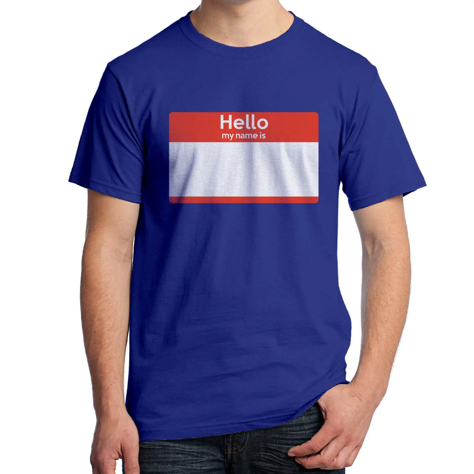 Hello My Name is T-Shirt Tag You can write your own on it! 1655 | Мужская одежда