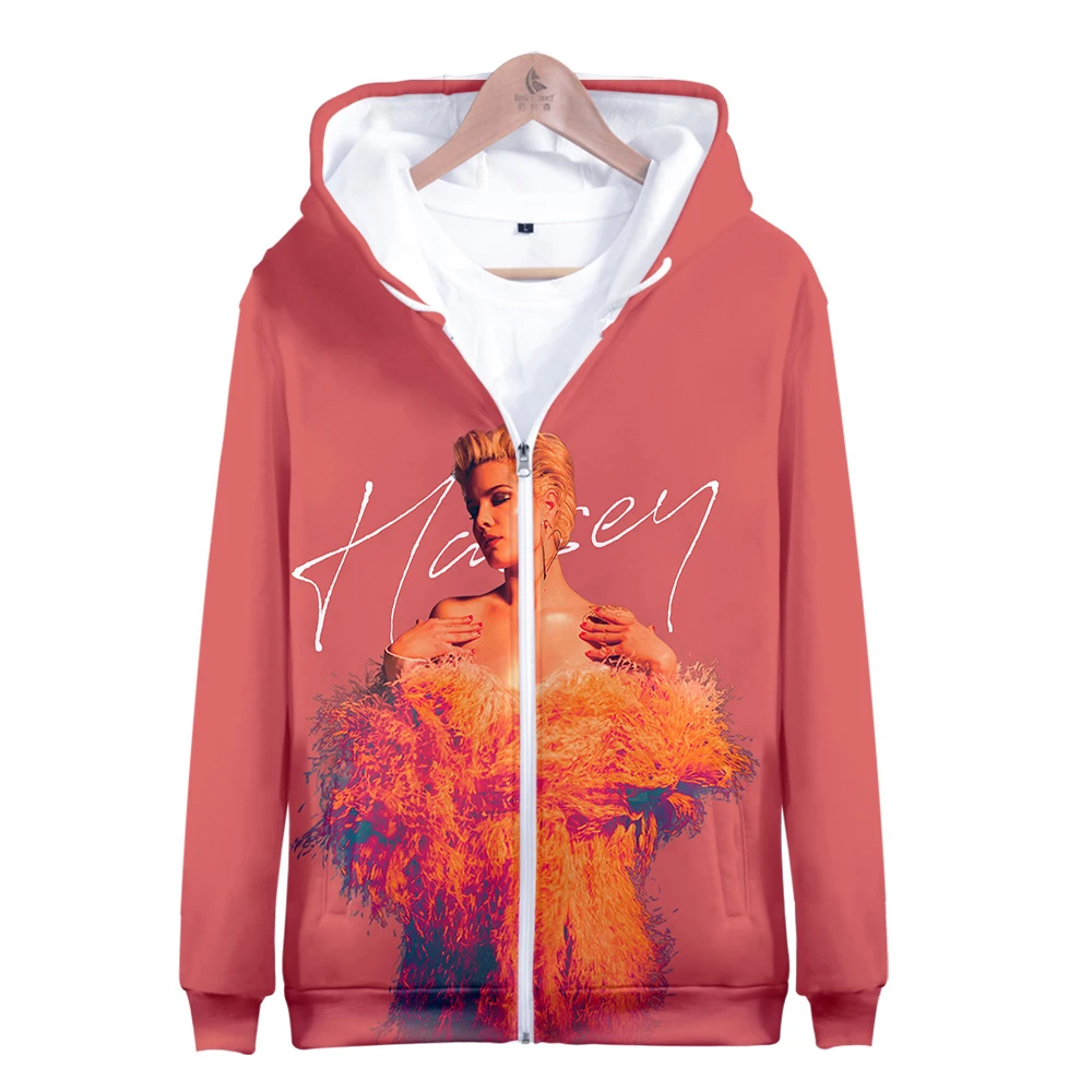

Frdum Tommy style Halsey 3D Print occident Idol Kpop Street Casual Zipper Hipster Hooded Sweatshirt Popular Women's Clothing