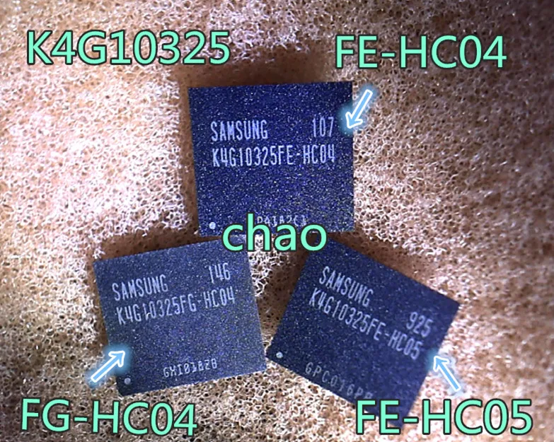 5 шт./лот K4G10325FE-HC04 K4G10325FE-HC05 K4G10325FG-HC04 K4G10325FC