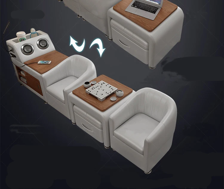 Leather bed with crib-1